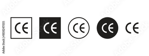 CE Marking Icons for Compliance, Certification, and European Product Label Design