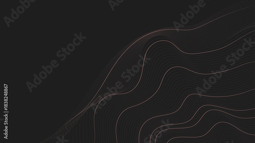 Abstract Wave Pattern: A visually captivating display of intricate line art on a backdrop, evoking a sense of motion and rhythmic design.