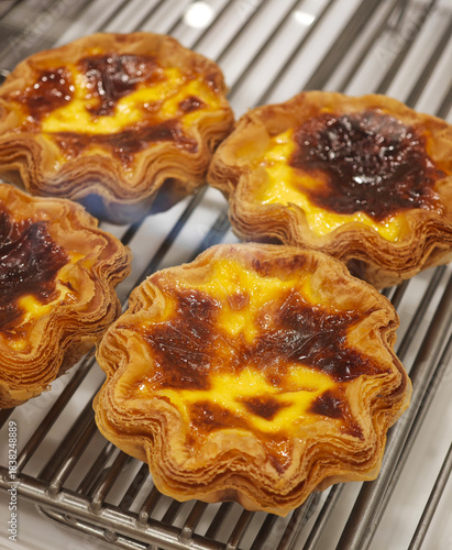 egg tart in bakery shop