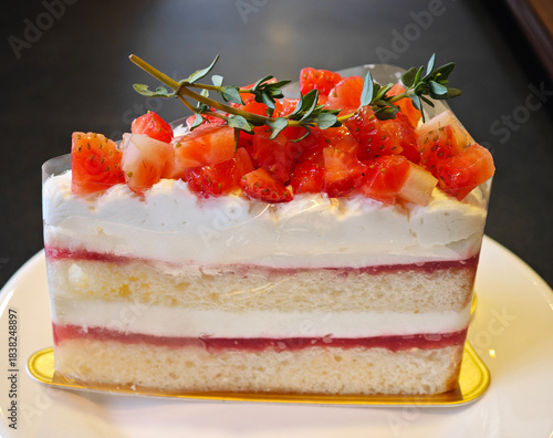 a piece of Strawberry Cake