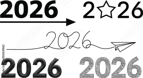 Creative and unique 2026 year designs for new year celebrations
