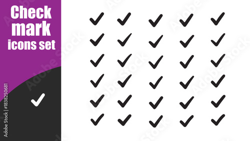 Check mark  icons set