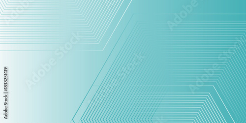 Green and white gradient abstract background with modern hexagonal line design. Simple background concept for covers, brochures, certificates, presentations.  EPS. 5