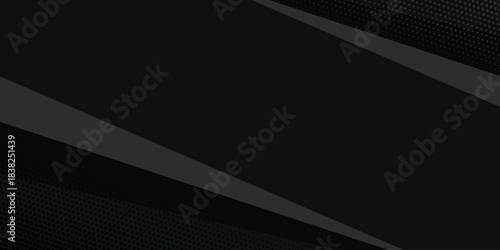 Abstract black and gray background with modern halftone dots decoration. Minimalist background concept for covers, brochures, certificates and presentations.