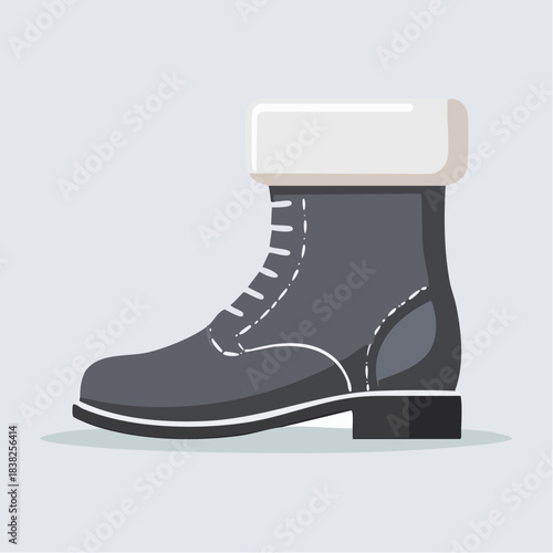 Flat Design Santa's Boot Icon