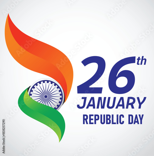 India Republic Day Commemoration with National Flag Colors