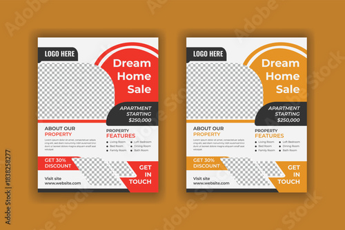 Luxury Family Home Advertisement Flyer Design and Stylish Apartment Promotion Real Estate Poster