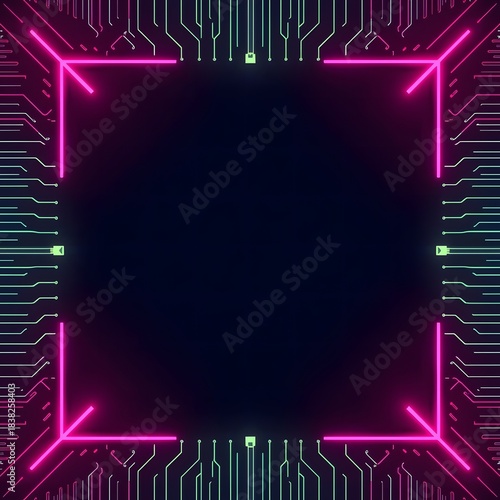 Neon Binary Tech Interface