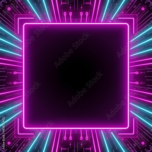 Neon Binary Tech Interface