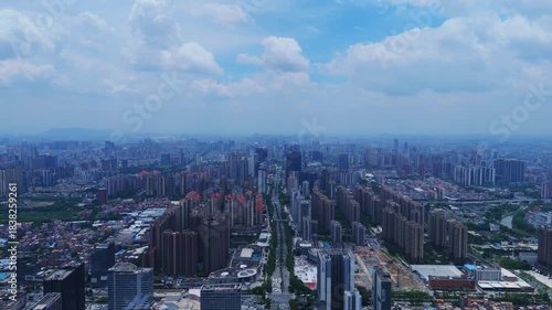 Aerial Photography of Foshan District Urban Cityscape