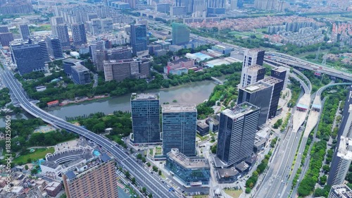 Foshan District Aerial Photography - Modern City Skyline and Urban Development