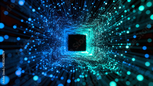 Fototapeta Naklejka Na Ścianę i Meble -  fiber optics background with lots light spots