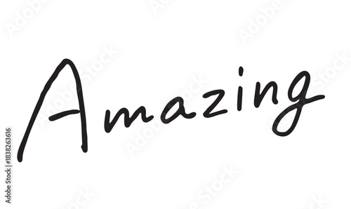 手書き英語「Amazing」｜感動・称賛を表現する筆記体フレーズ