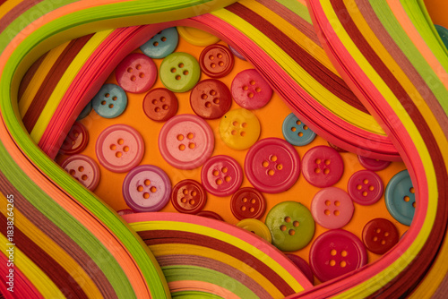 colorful easter eggs on green background