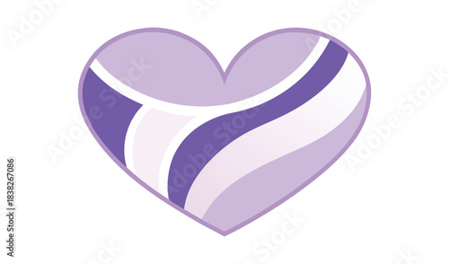 Purple and white striped heart candy illustration