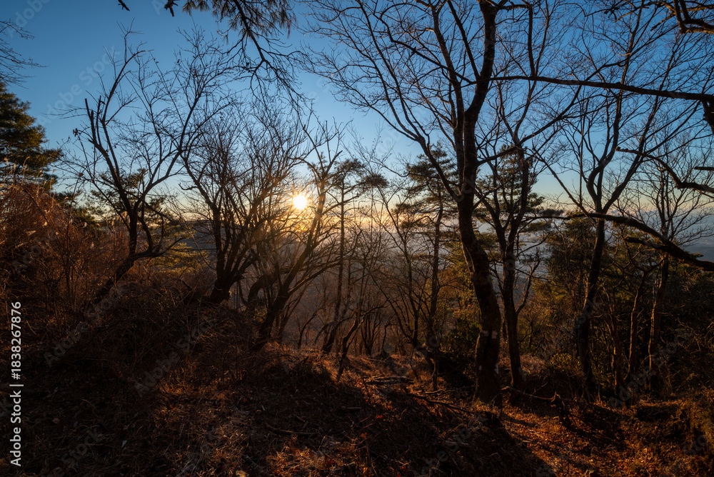 Obraz premium Climbing Mount Tonodake and Tanzawa, Kanagawa, Japan