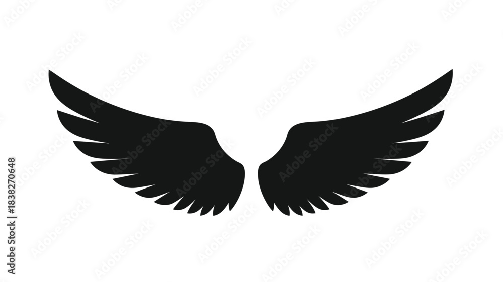 Fototapeta premium A striking image of spread wings a bold and symbolic silhouette
