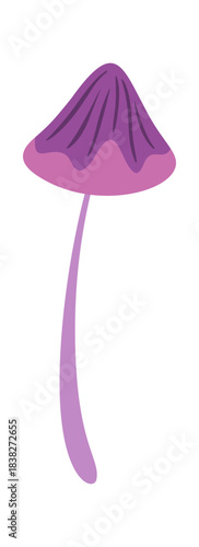 Fairytale purple mushroom design element