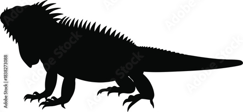 Iguana Silhouette Vector Illustration