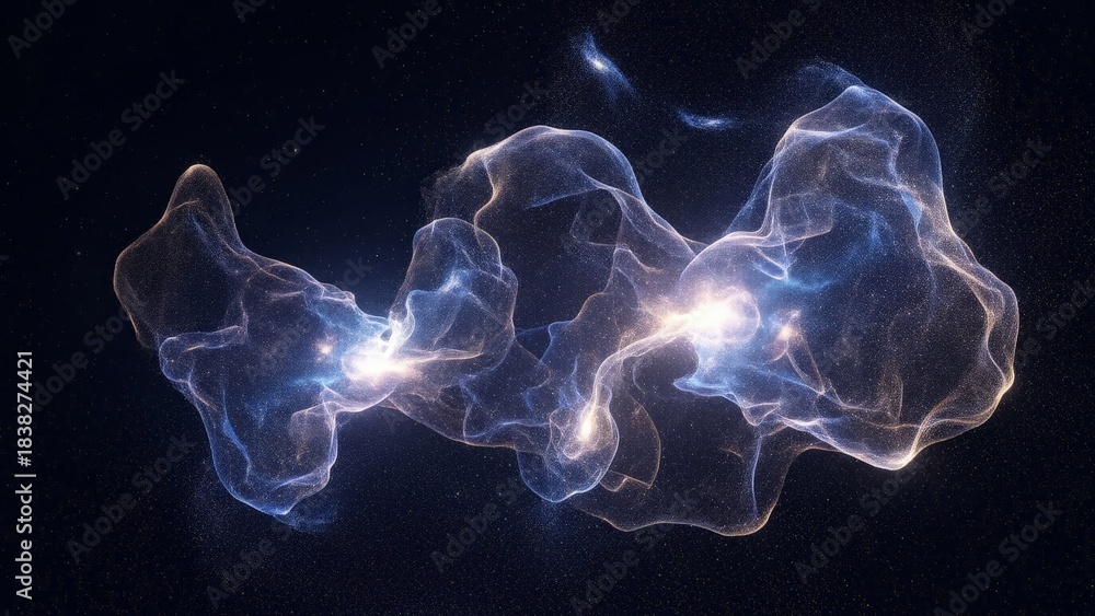 Obraz premium Cosmic Nebula Swirls of Light in Deep Space