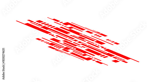 Red racing decal vector set with futuristic speed shapes, dynamic stripe graphics, and angular performance patterns
