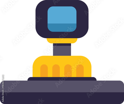 Retro joystick with a screen, bringing back memories of classic video games and nostalgic entertainment