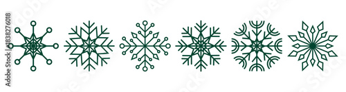 Snowflake Border on Transparent Winter Background for Christmas cards, holiday invitations, banners, packaging, and seasonal digital designs.
