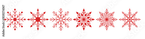 Snowflake Border on Transparent Winter Background for Christmas cards, holiday invitations, banners, packaging, and seasonal digital designs.