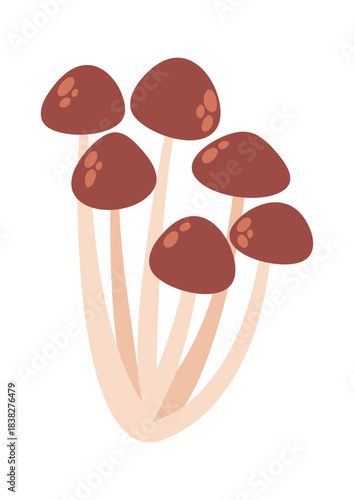 Honey fungus family cute mushrooms