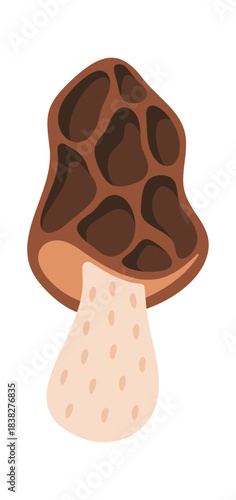 Morel conditionally edible mushroom design
