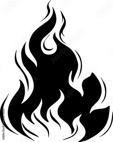 Set of fire flame vector icons. Collection of fire and flame icons. Bonfire icons, flaming elements.
