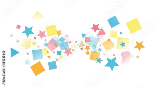 Abstract Shapes Symphony: An abstract design featuring a delightful arrangement of colorful geometric shapes, creating a sense of playful energy and artistic elegance.