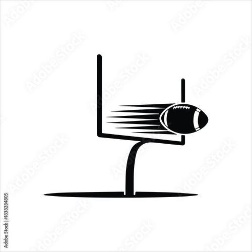American Football Goalpost Vector Touchdown Sports Illustration