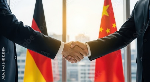 Germany china business handshake agreement