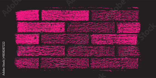 Pink Brick Texture Wall
