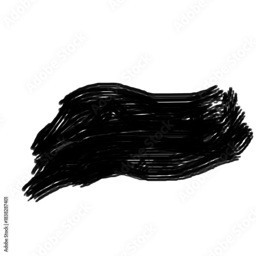wavy black ink brush stroke