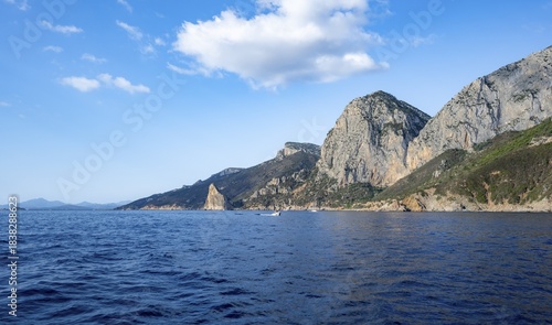 Wallpaper Mural Picturesque rocky coast, cliffs with Pedra Longa pinnacle, blue sea, Golfo di Orosei, Baunei, Sardinia, Italy Torontodigital.ca