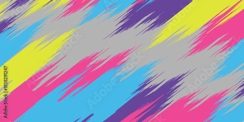 Grunge design of modern jersey colors and patterns, abstract colorful lines sublimation, sports background, cheering, running, cycling, basketball, netball, event, team, vector illustration. eps 10