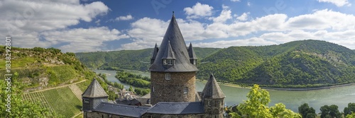 Stahleck Castle Youth Hostel, Stahleck Youth Castle, Bacharach am Rhein, UNESCO World Heritage Cultural Landscape Upper Middle Rhine Valley, World Heritage Site, Rhineland-Palatinate, Germany