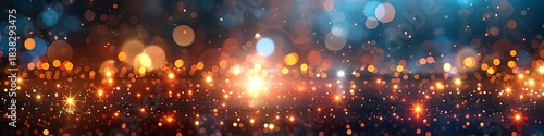 Panoramic Bokeh Lights Abstract Celebration and Festive Ambiance