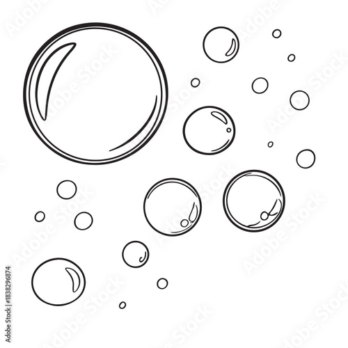 vector illustration of a bubble