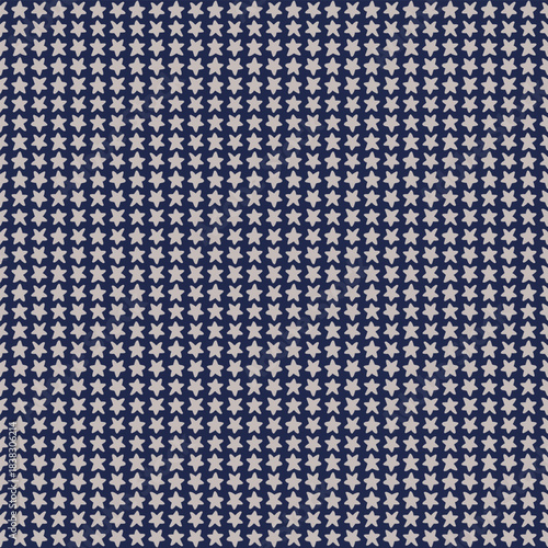 Hand drawn stars doodle seamless pattern. Print for textile, fabric, covers, wallpapers, print, gift wrap, decoupage, scrapbooking, quilting. For fashion fabric. Retro stylization.