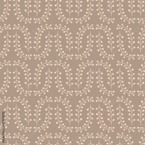 Seamless elegant floral pattern. Print for textile, fabric, covers, wallpapers, print, gift wrap, decoupage, scrapbooking, quilting. For fashion fabric. Retro stylization.