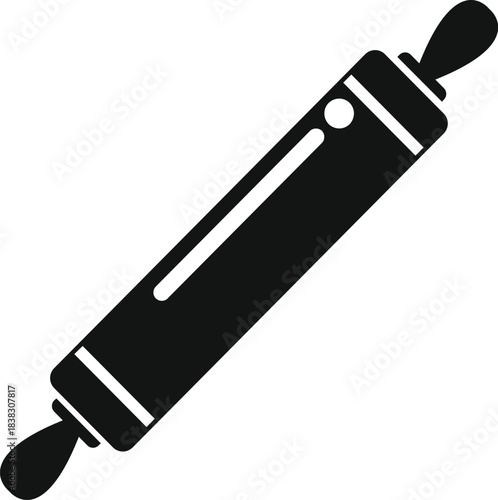 Rolling pin flattens dough, crucial tool in baking, creating culinary delights