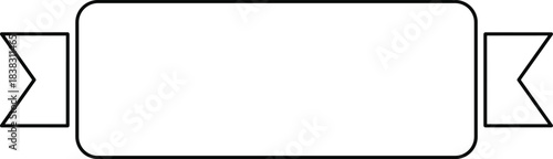 Simple, empty banner shape with a curved top and bottom, perfect for placing sale announcements, captions, or promotional messages.