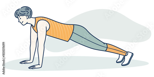 Person Performing a Plank Exercise fitness sport