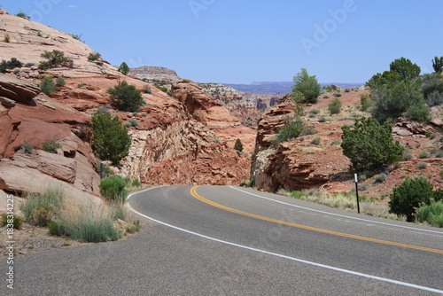 Straßenkurve im Capital Reef Nationalpark	