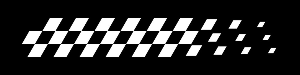 Ingelijste posters Formule 1 Geblokte vlag met snelheidseffect  © backup16