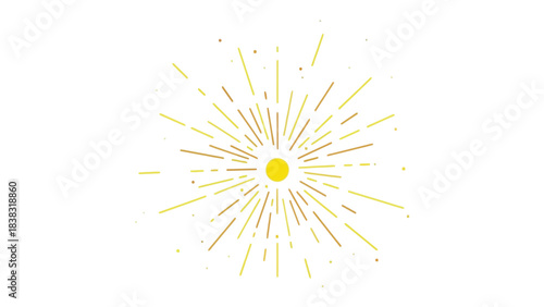 Radiant Burst of Light: A luminous burst of energy radiates outwards, with an eye-catching golden glow.