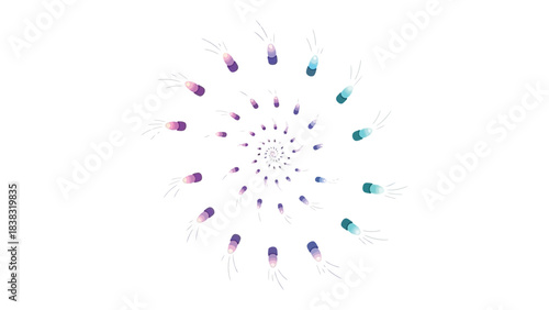 Abstract Spiral Artwork: A mesmerizing spiral artwork created with delicate lines and a spectrum of vibrant colors. This abstract design evokes a sense of movement, energy, and artistic creativity.